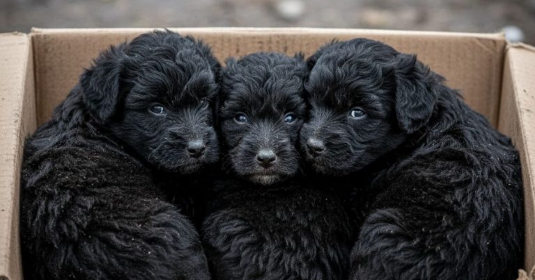 A Tiny Puppy Kept Running Back Into The Snow — Because His Family Was Still There