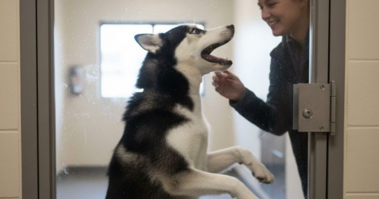 Lost For Weeks, This Husky Finally Realizes Her Family Has Found Her