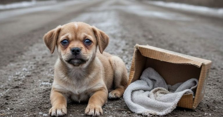 The Moment Help Arrived, This Abandoned Puppy Let Out All His Tears